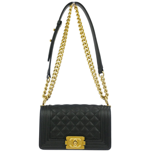 Boy Chanel Black Caviar Small Chain Shoulder Bag