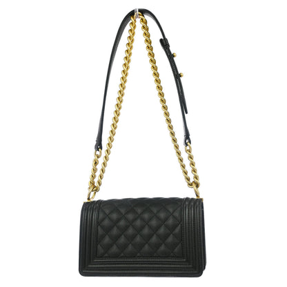 Boy Chanel Black Caviar Small Chain Shoulder Bag