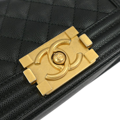 Boy Chanel Black Caviar Small Chain Shoulder Bag