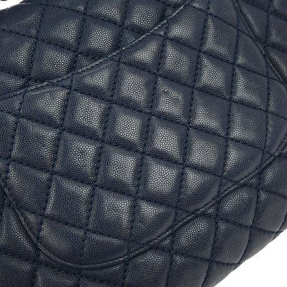 Chanel Navy Caviar Coco Handle 2way Shoulder Handbag