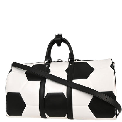 Louis Vuitton White Epi Keepall Bandouliere 50 Duffle Bag