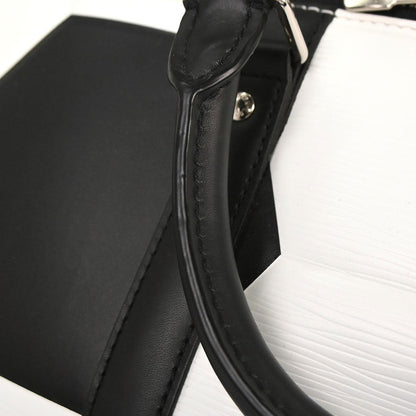 Louis Vuitton White Epi Keepall Bandouliere 50 Duffle Bag