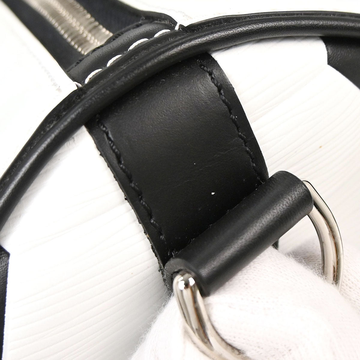 Louis Vuitton White Epi Keepall Bandouliere 50 Duffle Bag