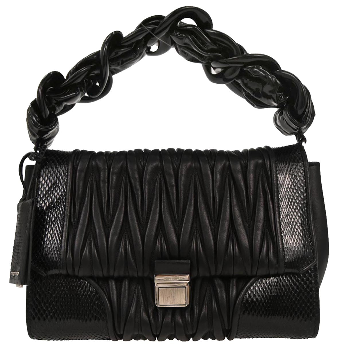 Miu Miu * Black Python Handbag