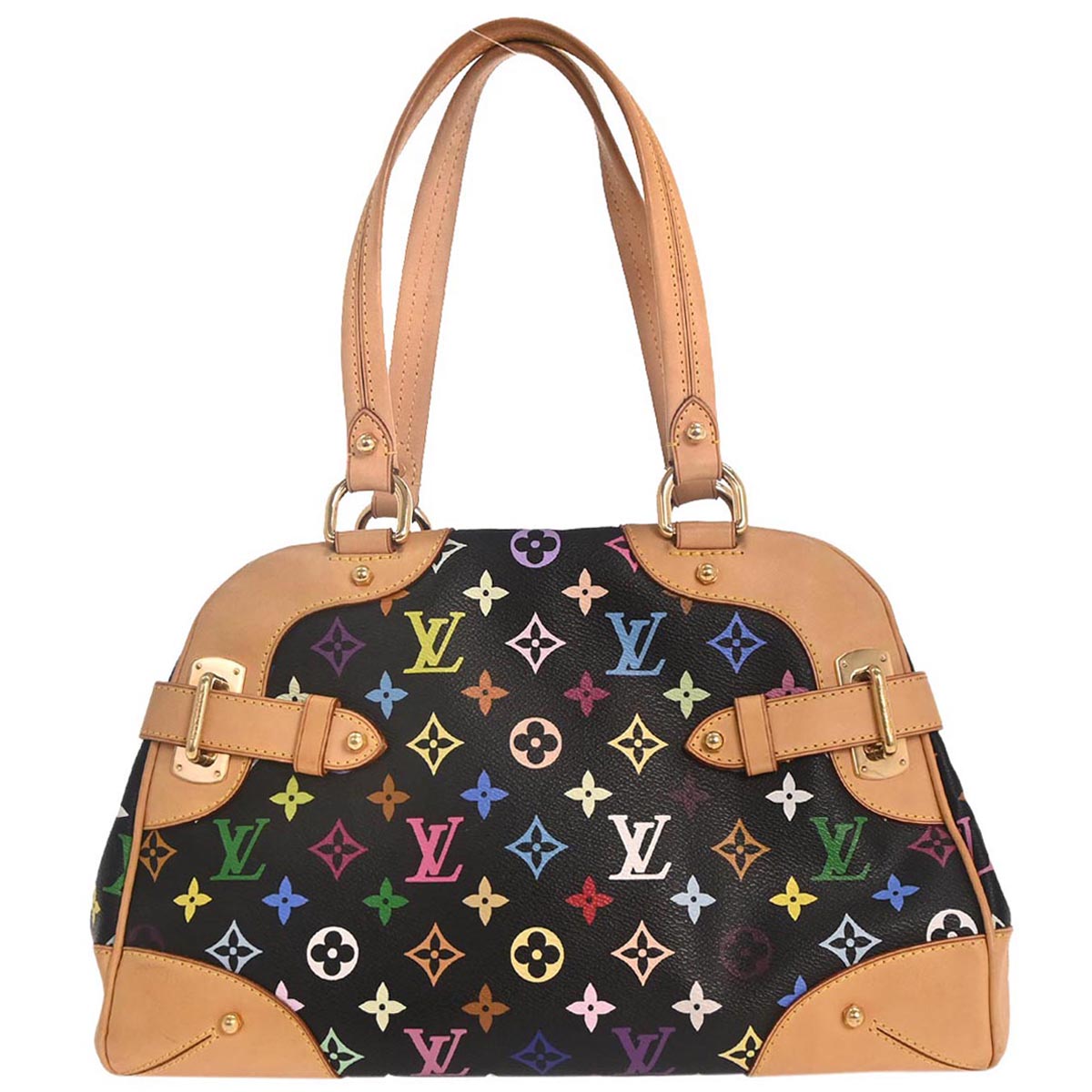 Louis Vuitton Black Monogram Multicolor Claudia Handbag M40194