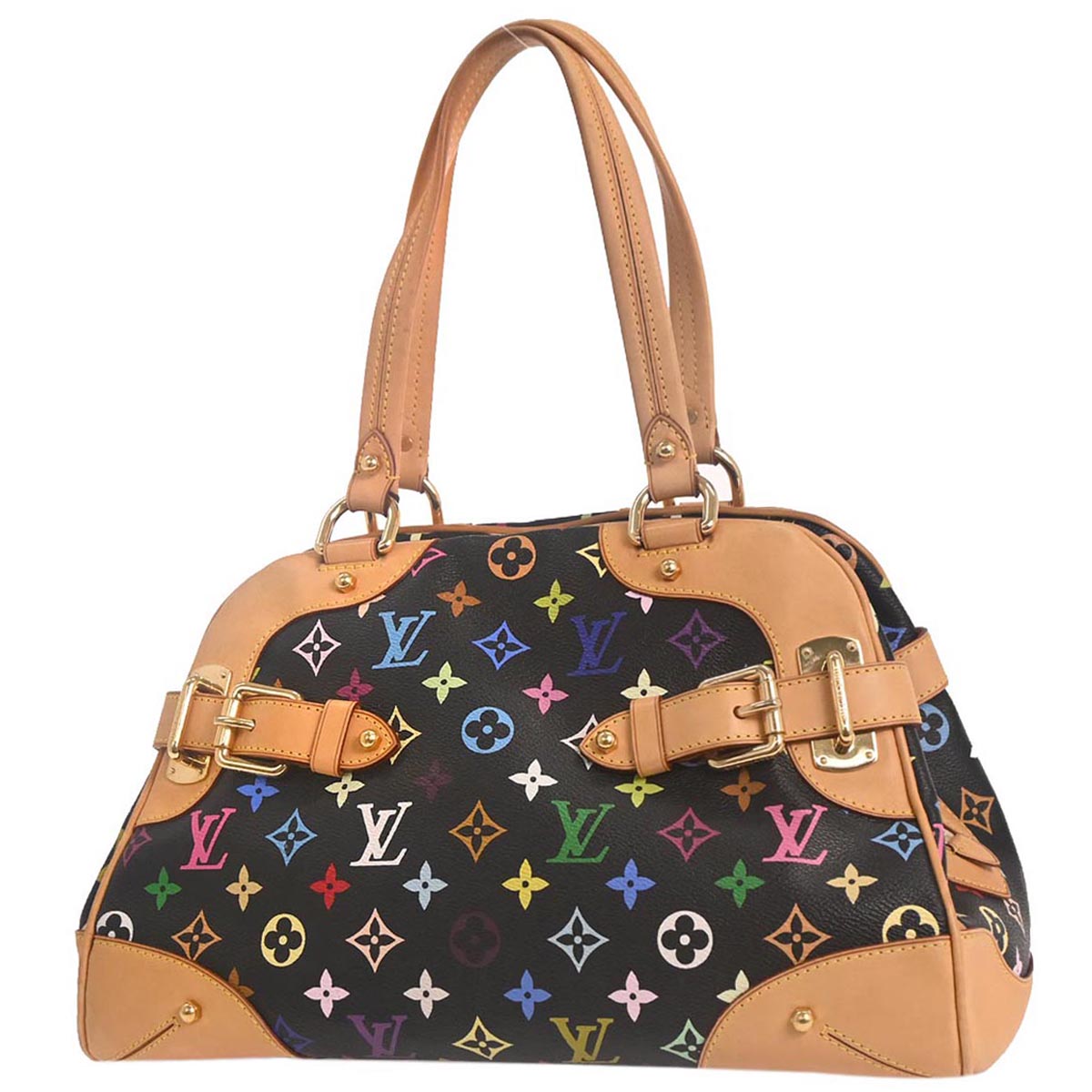 Louis Vuitton Black Monogram Multicolor Claudia Handbag M40194