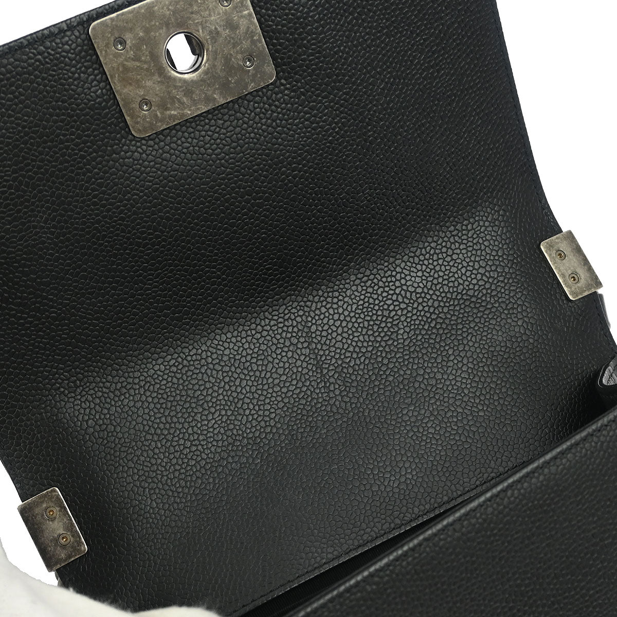 Boy Chanel Black Caviar Chevron Small Chain Shoulder Bag