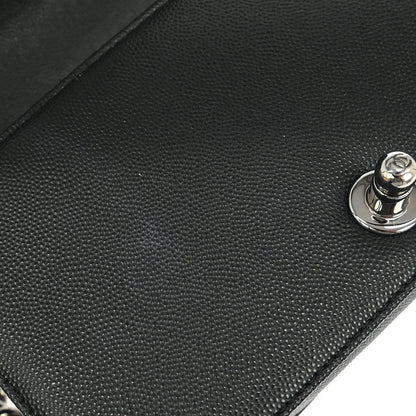 Boy Chanel Black Caviar Chevron Small Chain Shoulder Bag