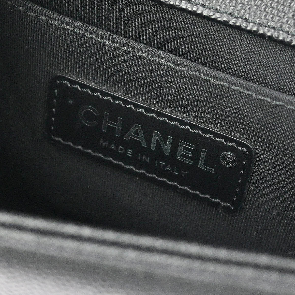 Boy Chanel Black Caviar Chevron Small Chain Shoulder Bag