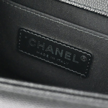 Boy Chanel Black Caviar Chevron Small Chain Shoulder Bag