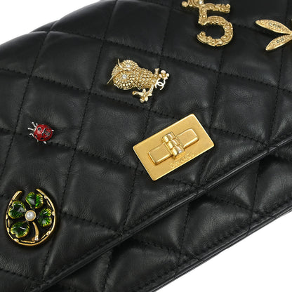 Chanel Black Calfskin Mademoiselle Lock Icon WOC Wallet on Chain