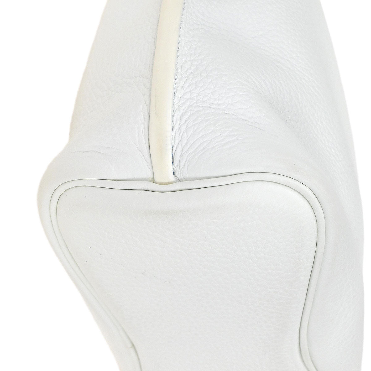 Hermes White Mykonos Taurillon Clemence So Kelly 22 Shoulder Bag