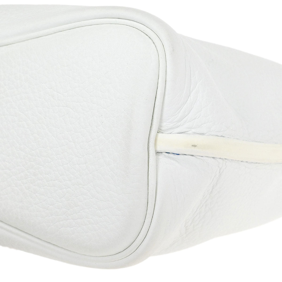 Hermes White Mykonos Taurillon Clemence So Kelly 22 Shoulder Bag