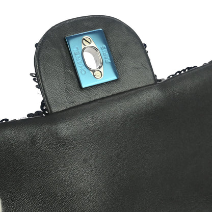 Chanel Black Sequins Single Flap Shoulder Bag