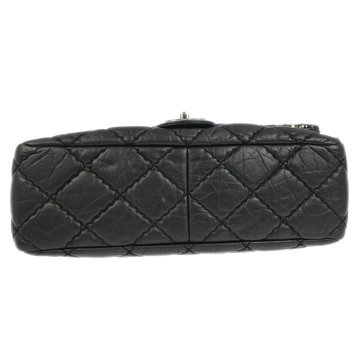 Chanel Black Tweed Calfskin Airlines Top Handle Flap Bag