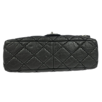 Chanel Black Tweed Calfskin Airlines Top Handle Flap Bag