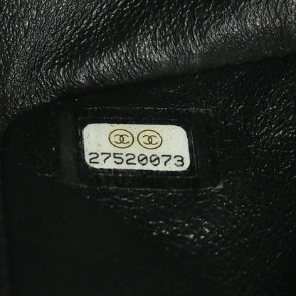 Chanel Black Calfskin 2.55 Chevron Classic Double Flap Shoulder Bag