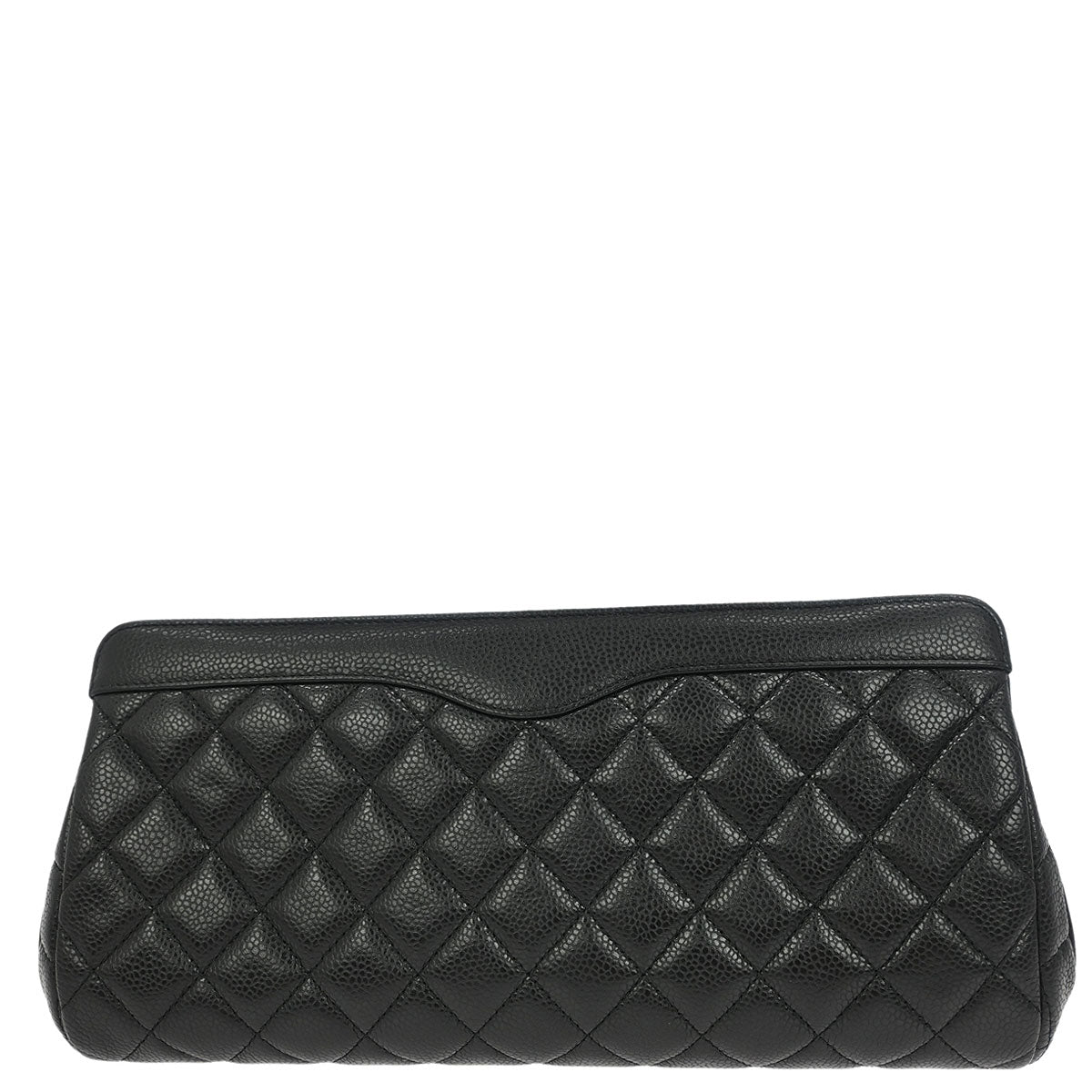 Chanel Black Caviar CC Frame Clutch Bag