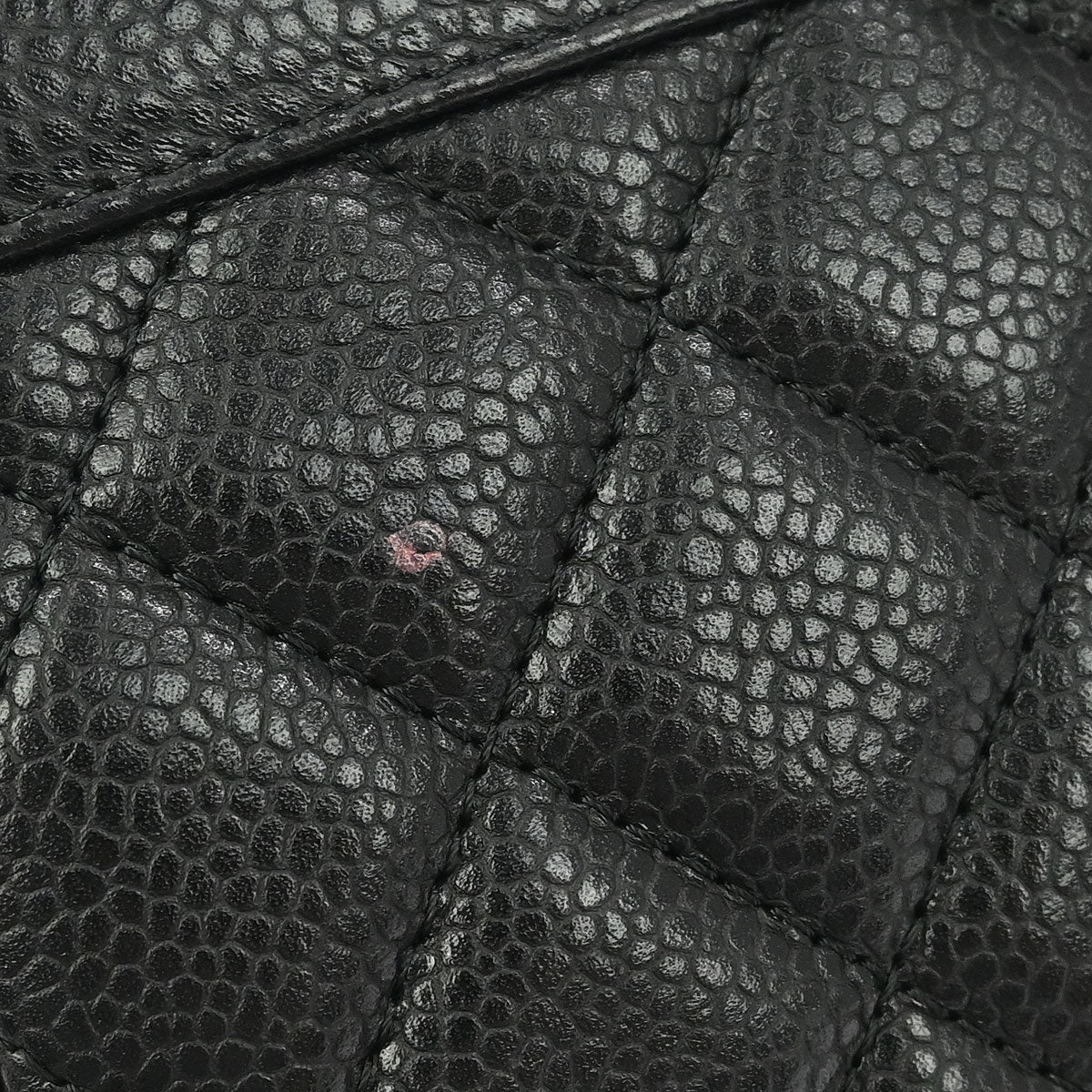 Chanel Black Caviar CC Frame Clutch Bag