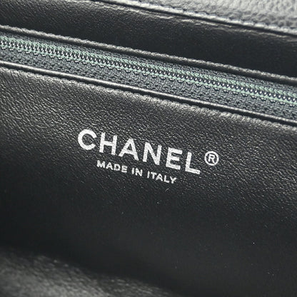 Chanel Black Caviar CC Frame Clutch Bag