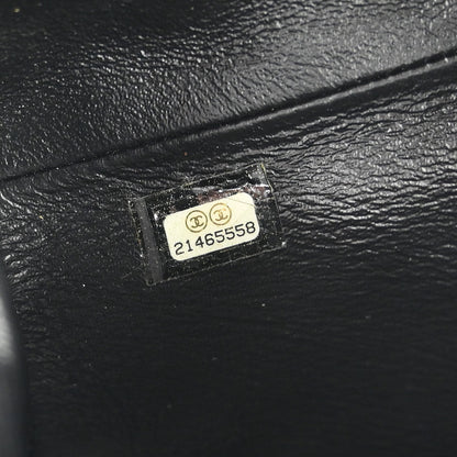 Chanel Black Caviar CC Frame Clutch Bag