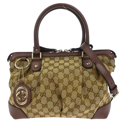 Gucci Beige GG Sukey 2way Handbag