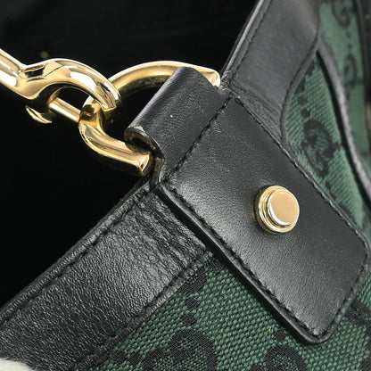 Gucci Green Canvas GG Hobo 2way Shoulder Handbag