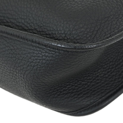 Hermes Black Taurillon Clemence Evelyne 33 Shoulder Bag