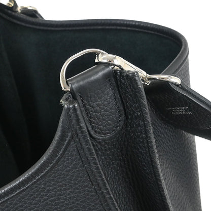 Hermes Black Taurillon Clemence Evelyne 33 Shoulder Bag