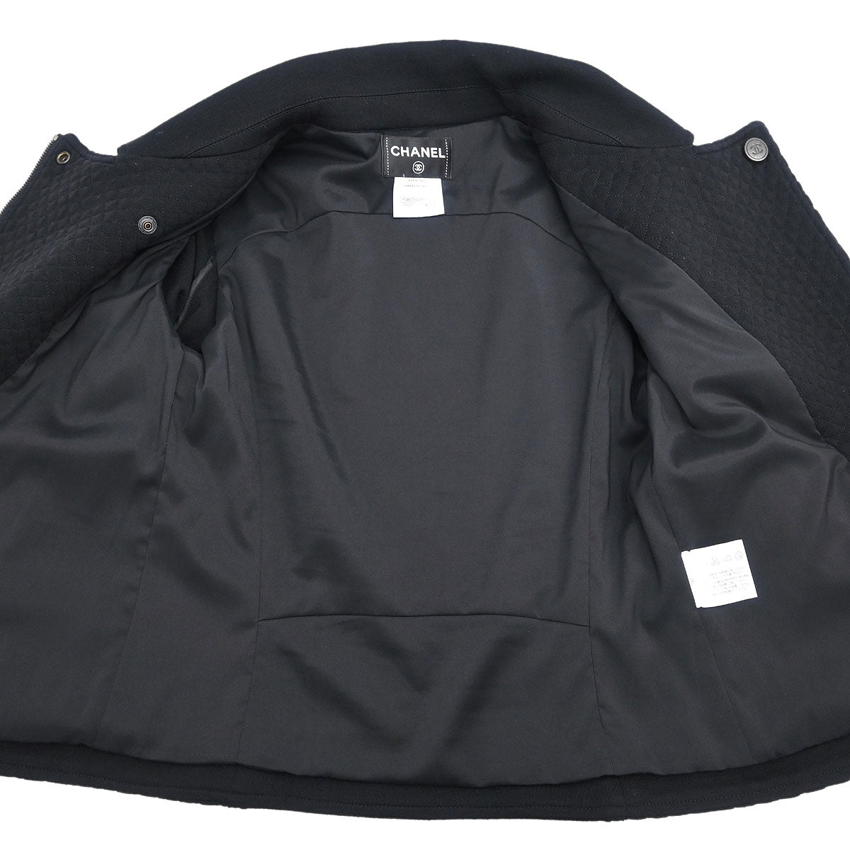 Chanel Zip Up Jacket Black #36