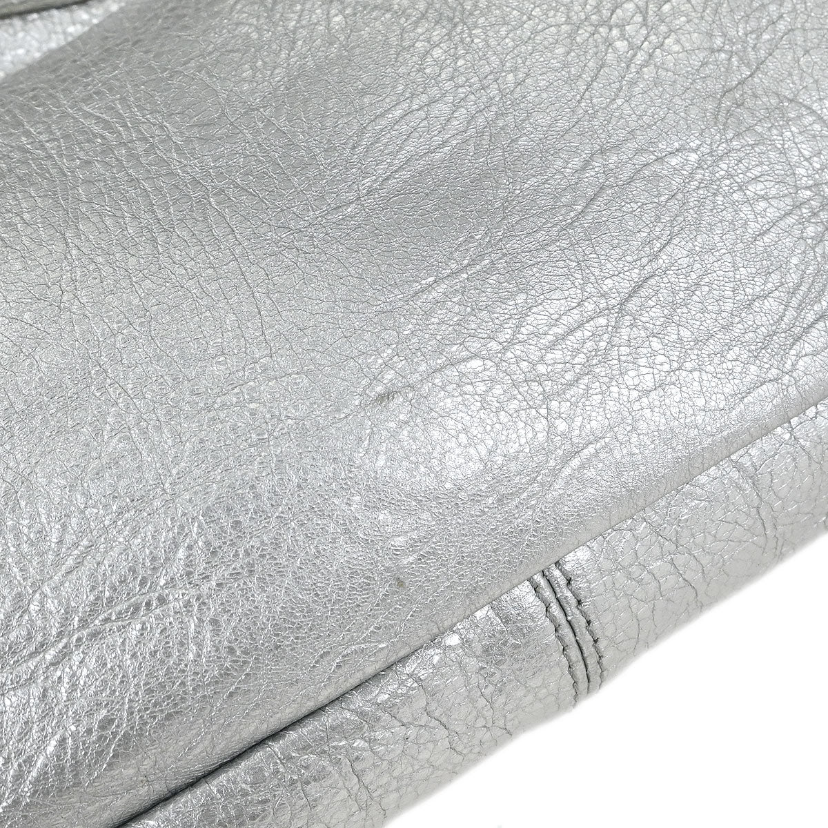 Balenciaga Silver Lambskin The First 2way Shoulder Handbag