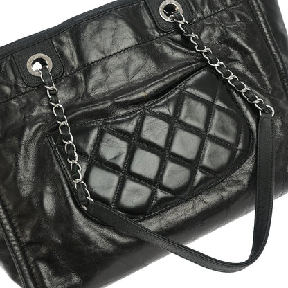 Chanel Black Calfskin Small Deauville Tote Bag