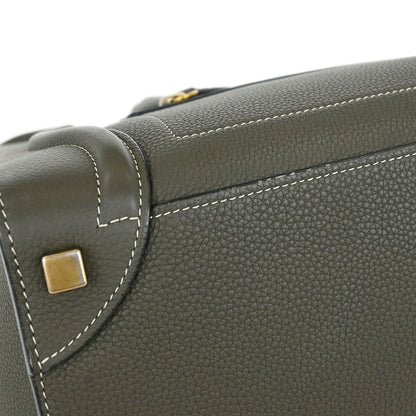 Celine Gray Leather Micro Luggage Tote Bag