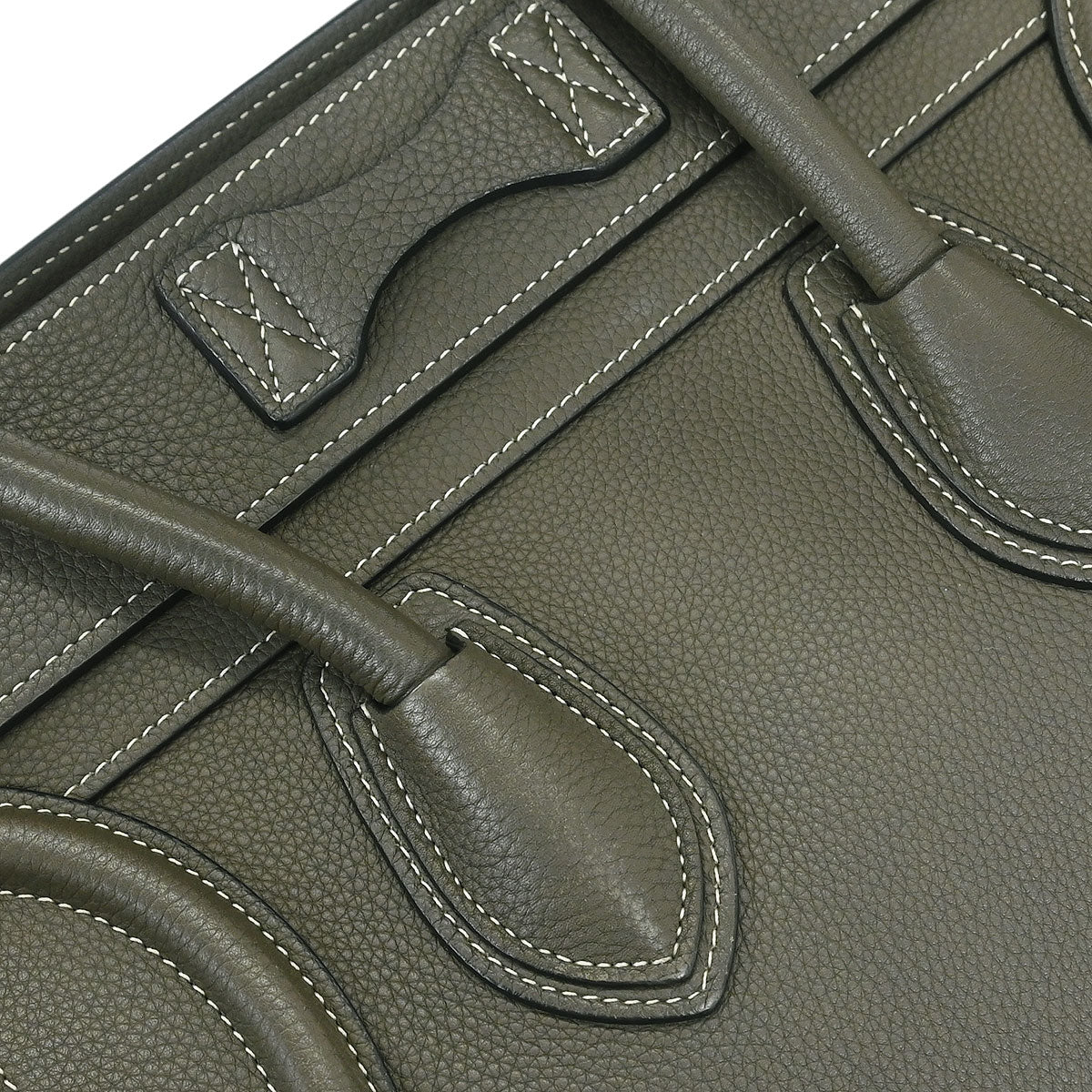 Celine Gray Leather Micro Luggage Tote Bag