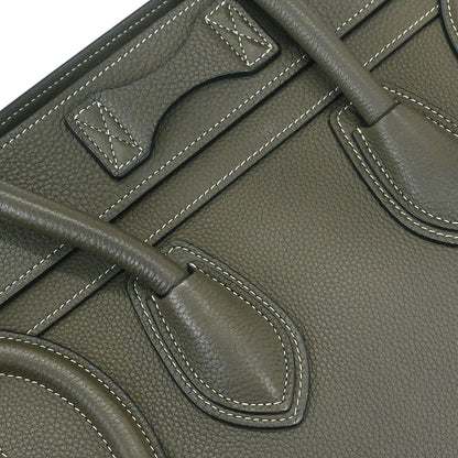 Celine Gray Leather Micro Luggage Tote Bag