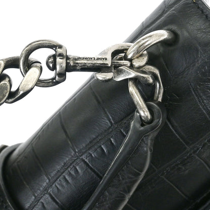 Saint Laurent * Black College 2way Shoulder Handbag