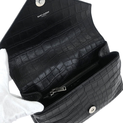 Saint Laurent * Black College 2way Shoulder Handbag