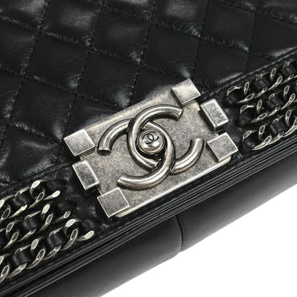 Boy Chanel Black Lambskin Medium Shoulder Bag
