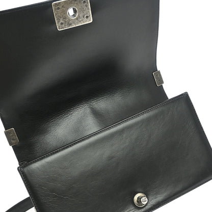 Boy Chanel Black Lambskin Medium Shoulder Bag