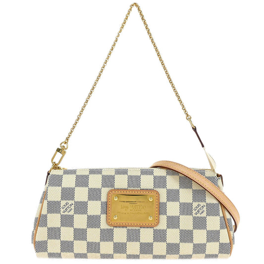 Louis Vuitton Damier Azur Eva 2way Shoulder Chain Handbag N55214