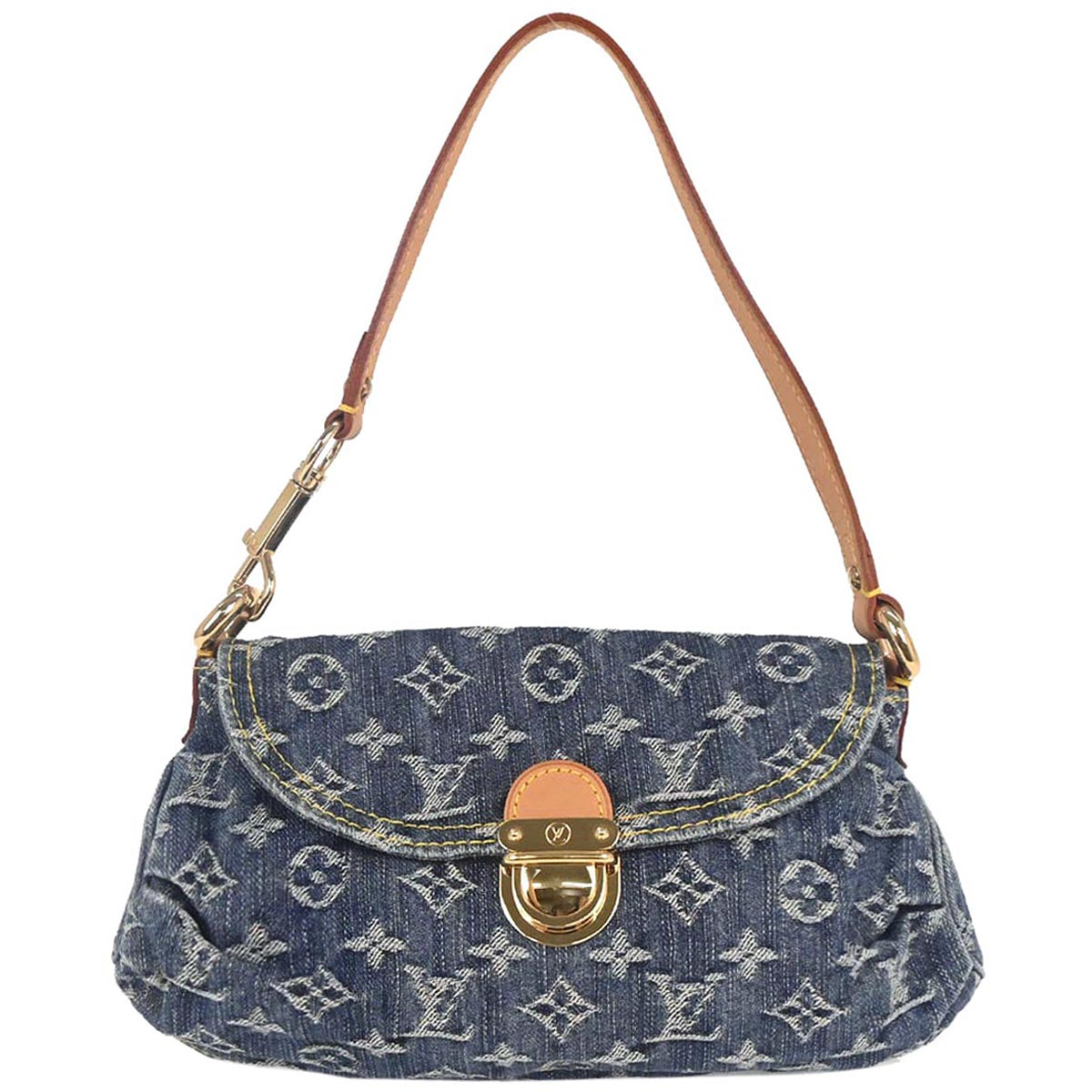 Louis Vuitton Blue Monogram Denim Mini Pleaty Handbag M95050