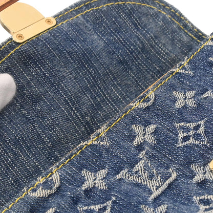 Louis Vuitton Blue Monogram Denim Mini Pleaty Handbag M95050