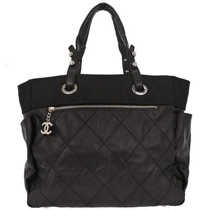 Chanel Black Leather Paris-Biarritz Tote Handbag