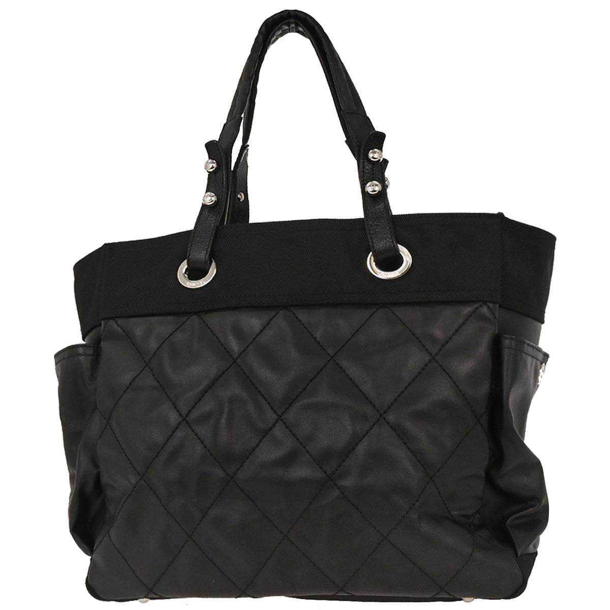 Chanel Black Leather Paris-Biarritz Tote Handbag