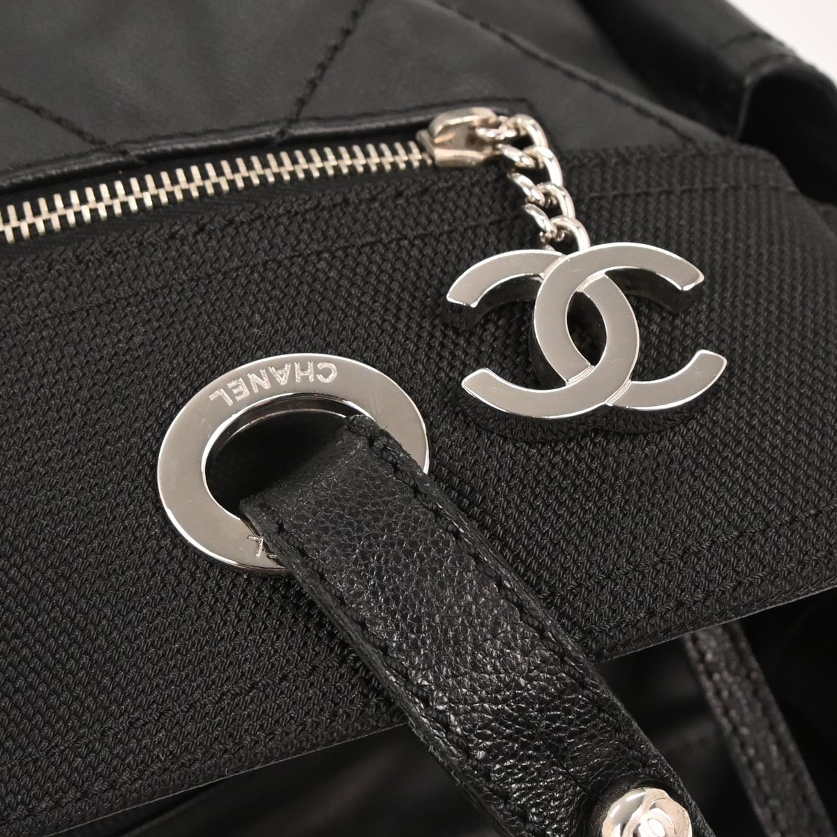 Chanel Black Leather Paris-Biarritz Tote Handbag