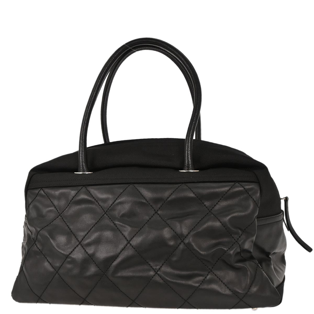 Chanel Black Leather Paris-Biarritz Bowling Bag