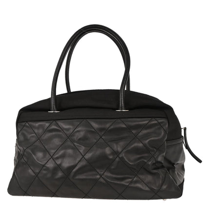 Chanel Black Leather Paris-Biarritz Bowling Bag