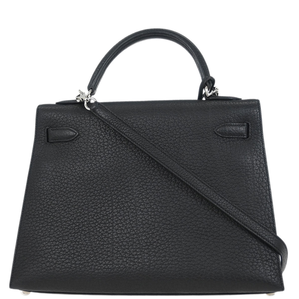 Hermes Fjord Black Kelly 32 Sellier 2way Shoulder Handbag