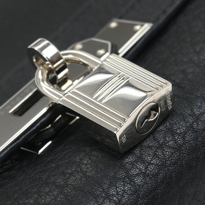 Hermes Fjord Black Kelly 32 Sellier 2way Shoulder Handbag