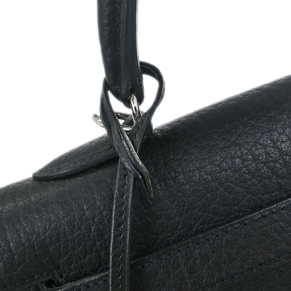 Hermes Fjord Black Kelly 32 Sellier 2way Shoulder Handbag